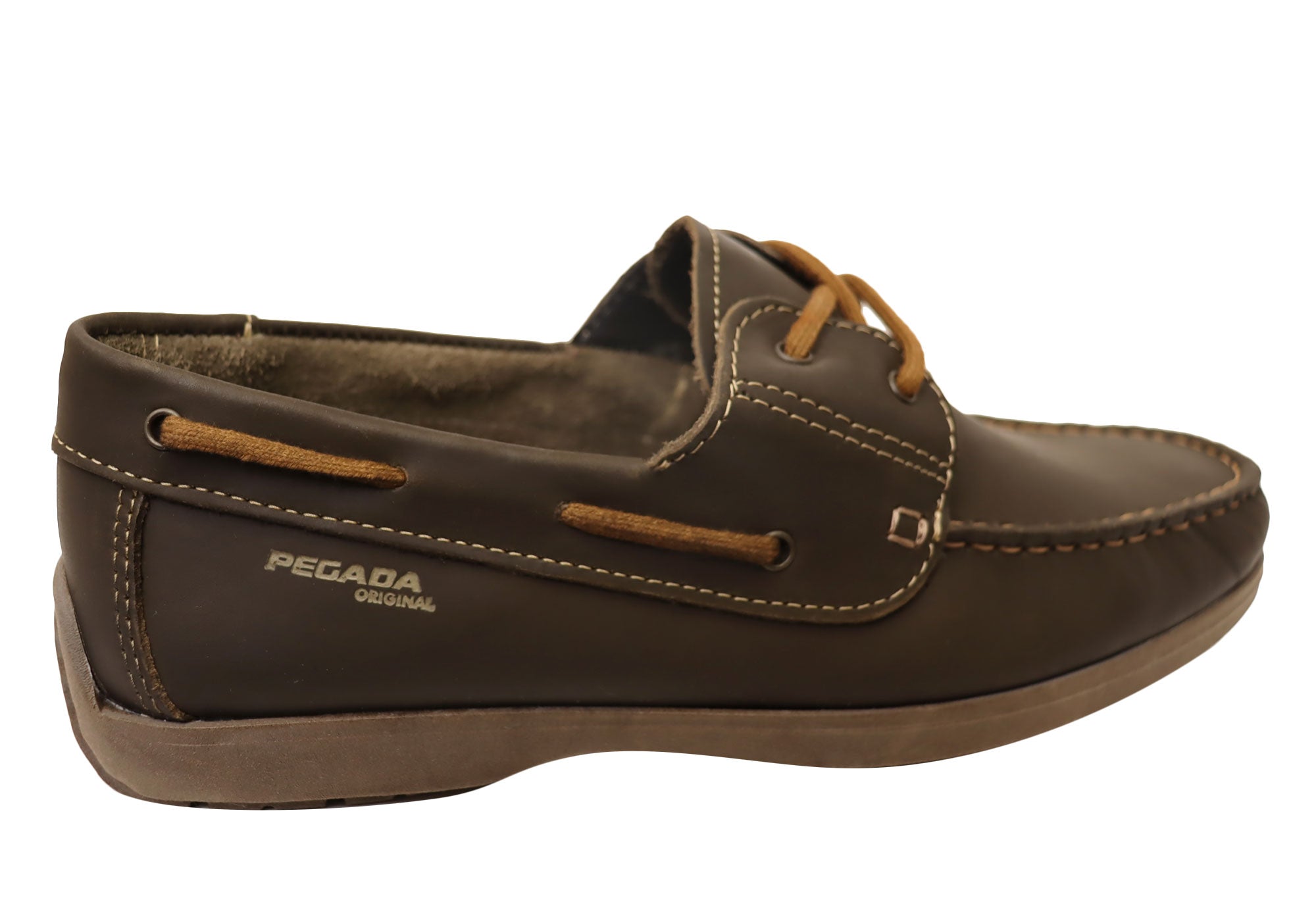 **Men's Comfortable Casual Leather Boat Shoes - Pegada Lapel - Handmade in Brazil - Perfect for Sailing, Walking & Outdoor Adventures**