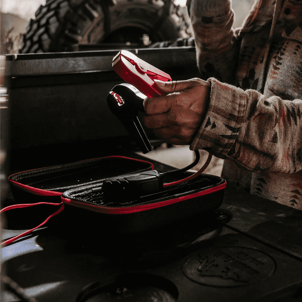 Jumpie Portable Jump Starter - 2000A Peak Car Battery Booster with USB Quick Charge, LED Light for Emergency, Travel, Camping & Roadside Assistance