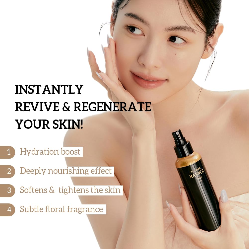 DONGSUNG Hydrating Face Mist & Glow Serum 150ml - Korean Night Skincare for Radiant Skin | Perfect for Dry Skin, Travel & Post-Makeup Refresh