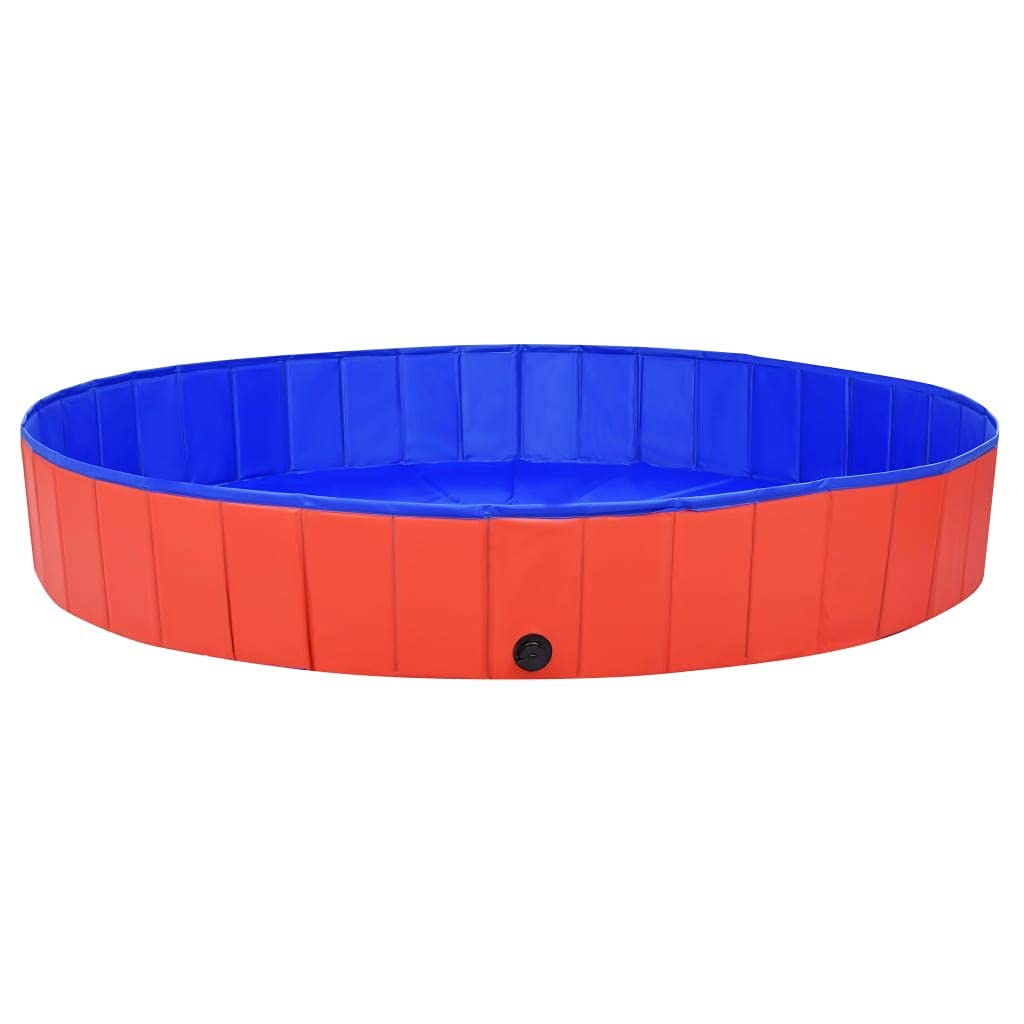 Foldable Dog Swimming Pool for Large Dogs - 78.7x11.8 Inch Collapsible PVC Pet Bath Tub, Outdoor Kiddie Pool for Dogs | Perfect for Backyard Play, Summer Cooling & Pet Bathing
