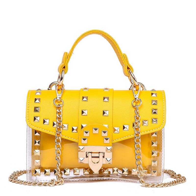 Stylish Women's Crossbody Bag with Chains & Rivets - Perfect for Parties, Dating & Daily Use