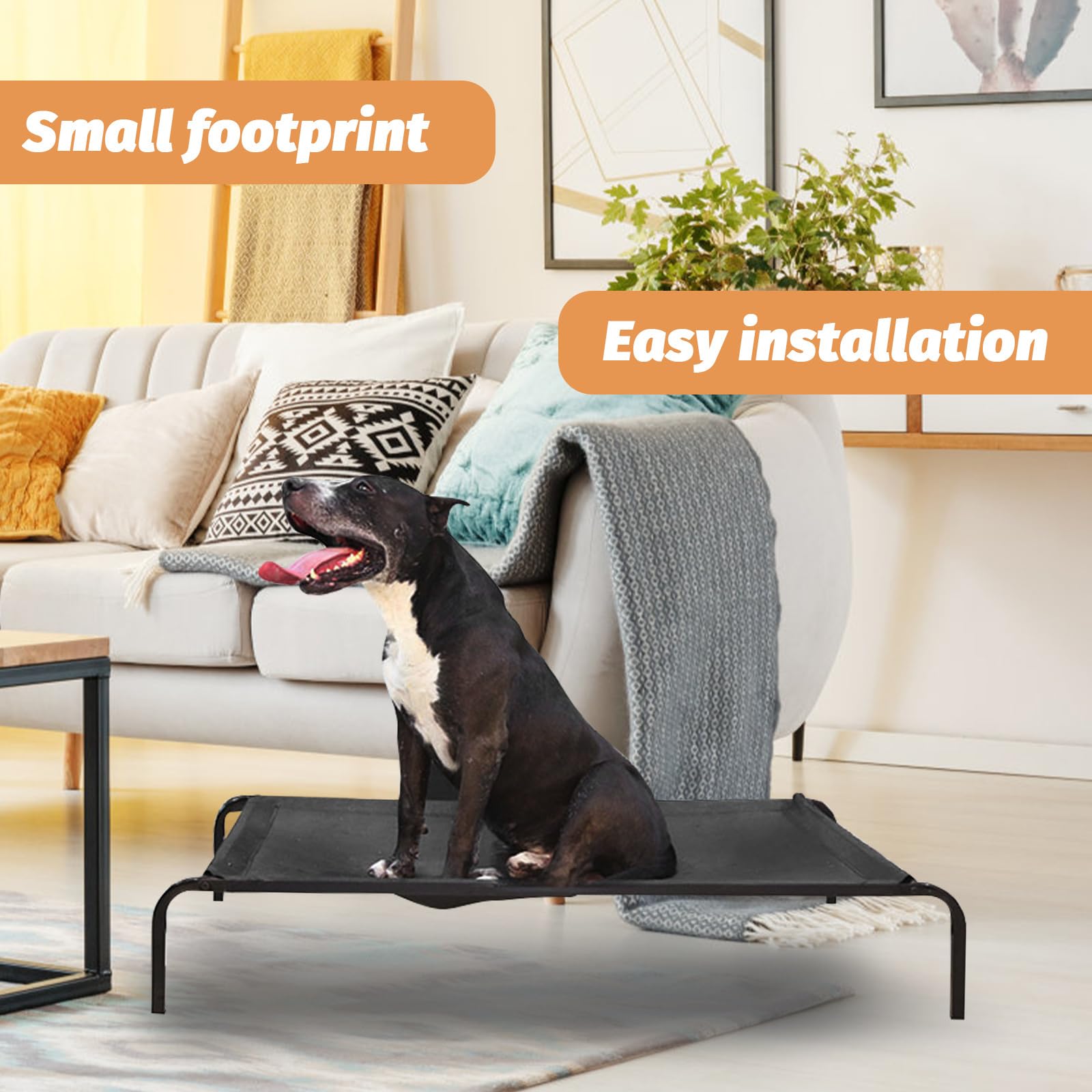 Breathable Elevated Pet Bed for Cats & Dogs - Indoor & Outdoor Use
