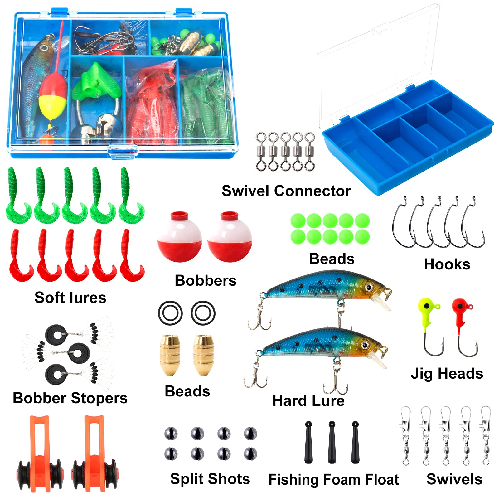 PLUSINNO Kids Fishing Pole - Telescopic Fishing Rod and Reel Combo Kit with Tackle Box | Portable Fishing Gear for Boys, Girls & Youth | Perfect for Outdoor Adventures, Camping & Family Fishing Trips