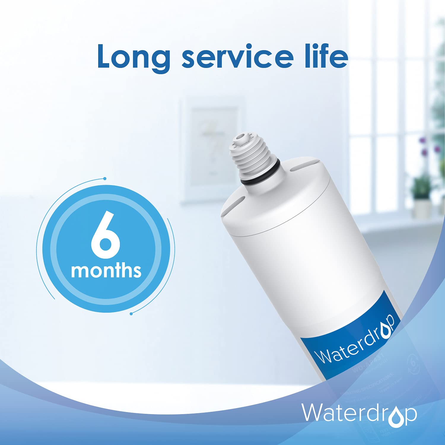 Waterdrop AP431 Replacement Cartridge for Aqua-Pure AP431 Hot Water Scale Inhibitor - Compatible with AP430SS, Prevents Scale Buildup & Protects Water Heaters (3-Pack) - Ideal for Home Water Filtration Systems & Water Heater Maintenance