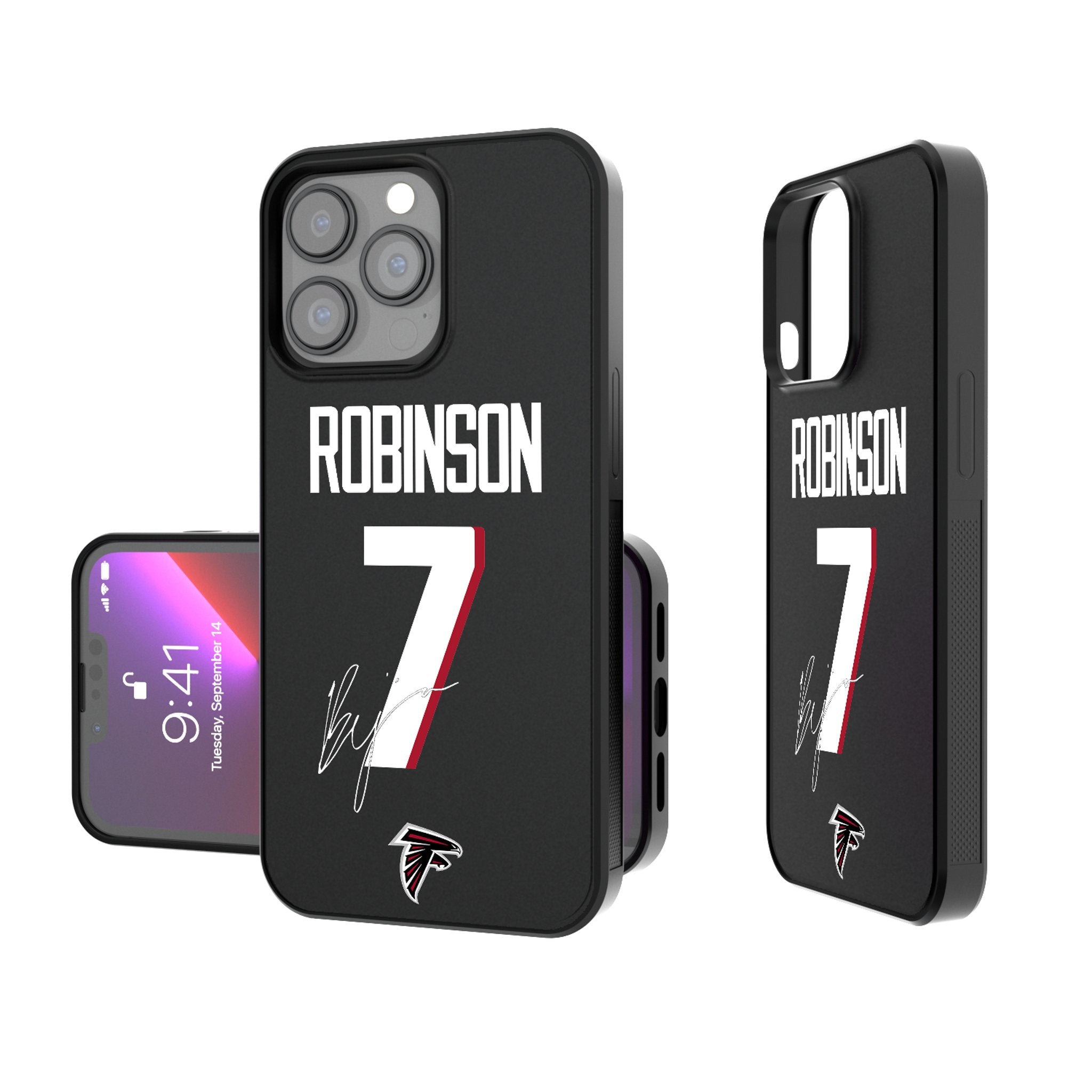 Bijan Robinson Atlanta Falcons 7 Ready Bump Shockproof Phone Case - Perfect for Football Fans & Game Day Protection