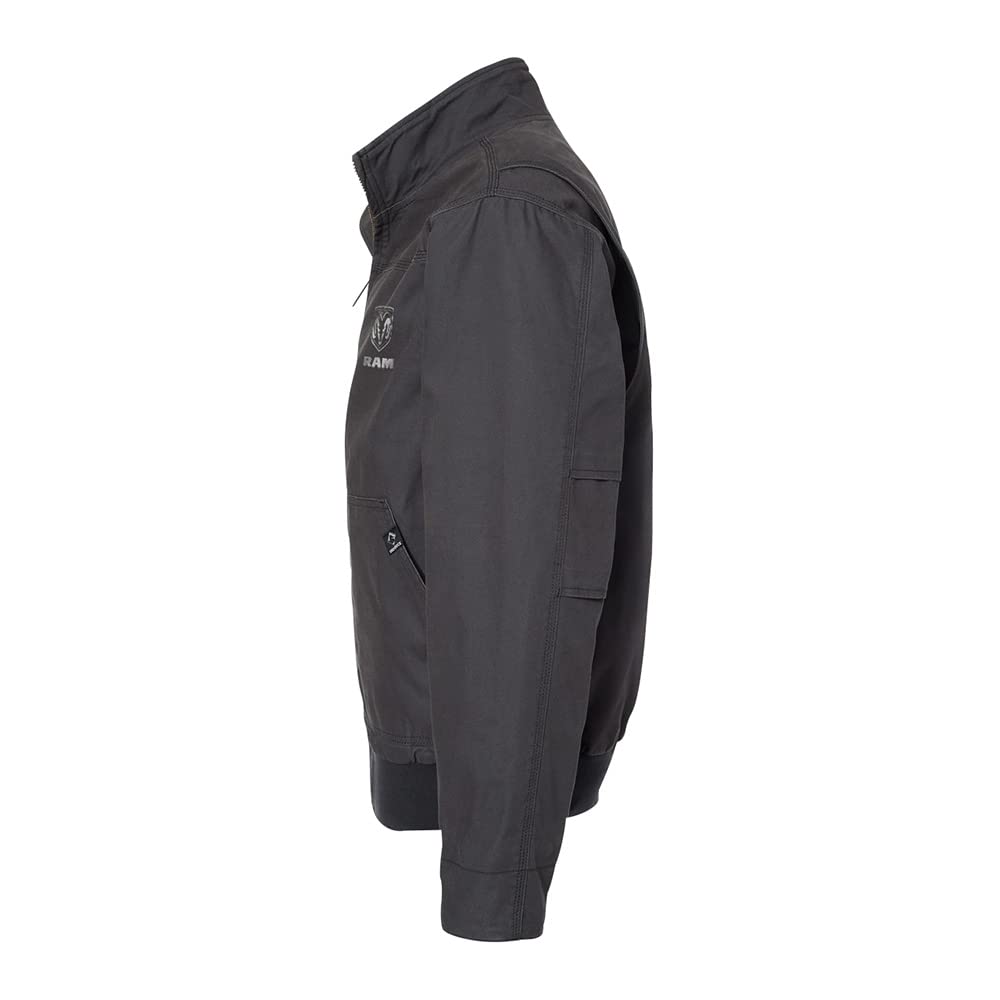 RAM Trucks Dri Duck Force Bomber Jacket - 男士灰色防风防水夹克，适合户外工作与日常通勤