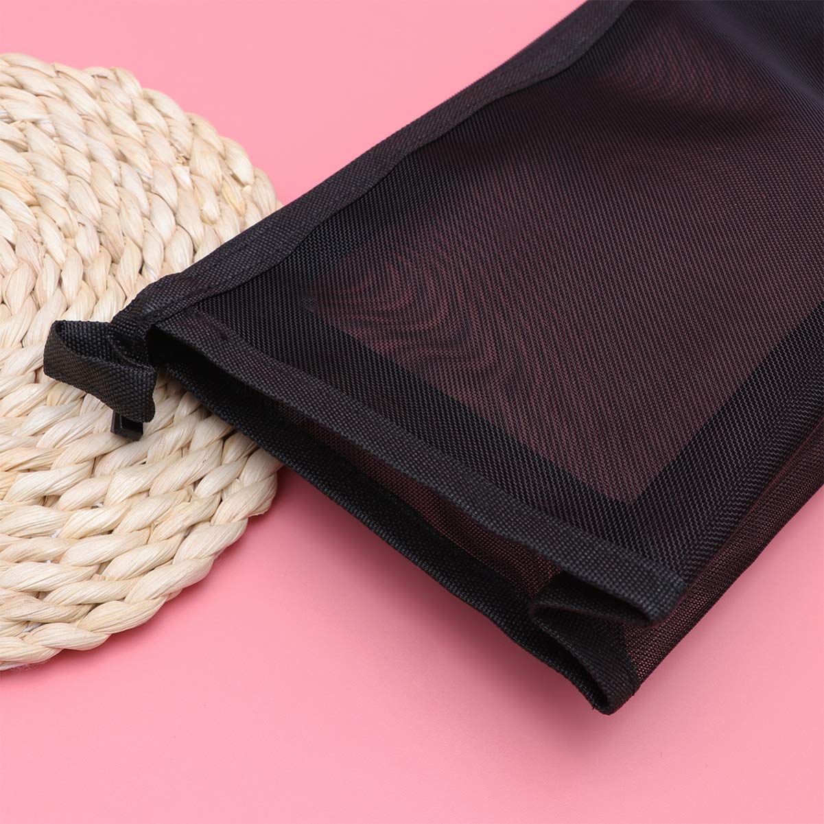NUOBESTY 2 Pack Clear Mesh Makeup Bags for Travel - Waterproof Cosmetic & Toiletry Organizer - Portable Travel Essentials for Women, Gym, Vacation & Daily Use