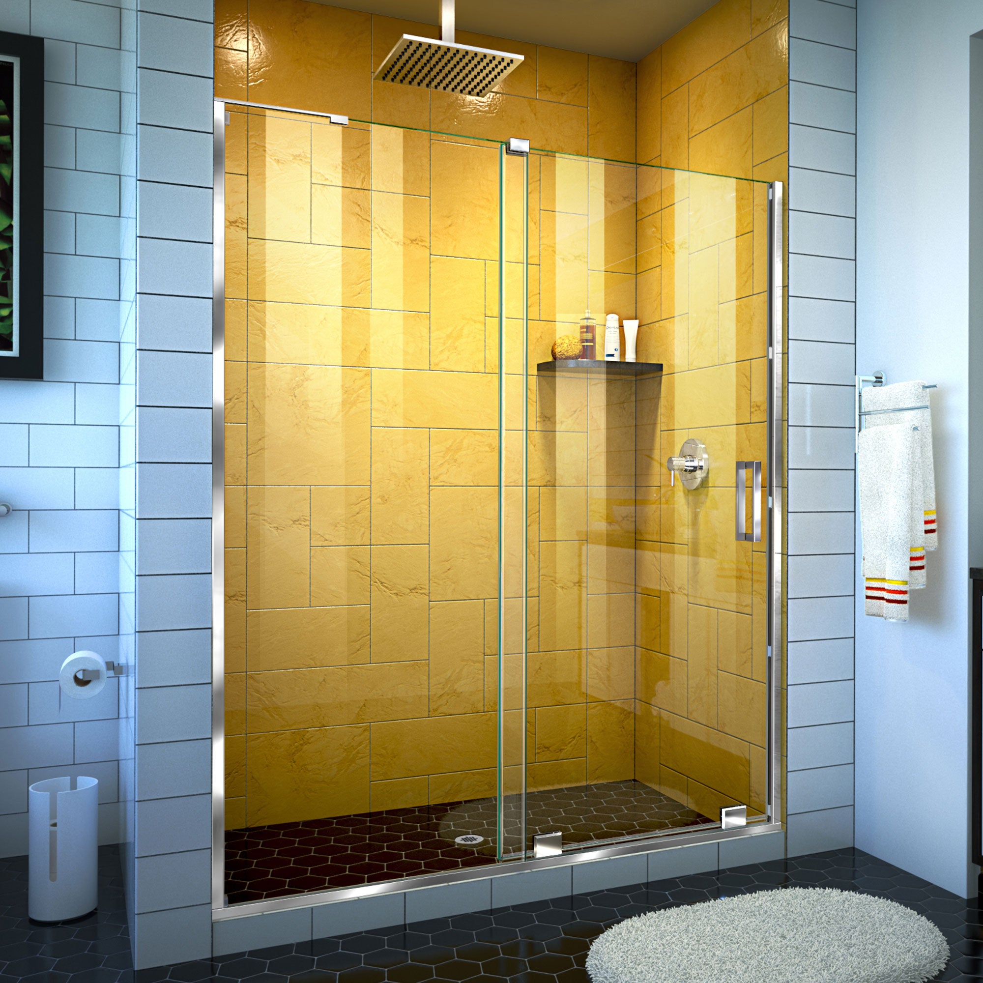 DreamLine Mirage Z 56-60 Inch Frameless Sliding Shower Door - 72 Inch Height, Modern Bathroom Upgrade for Walk-In Showers & Spa-Like Experience