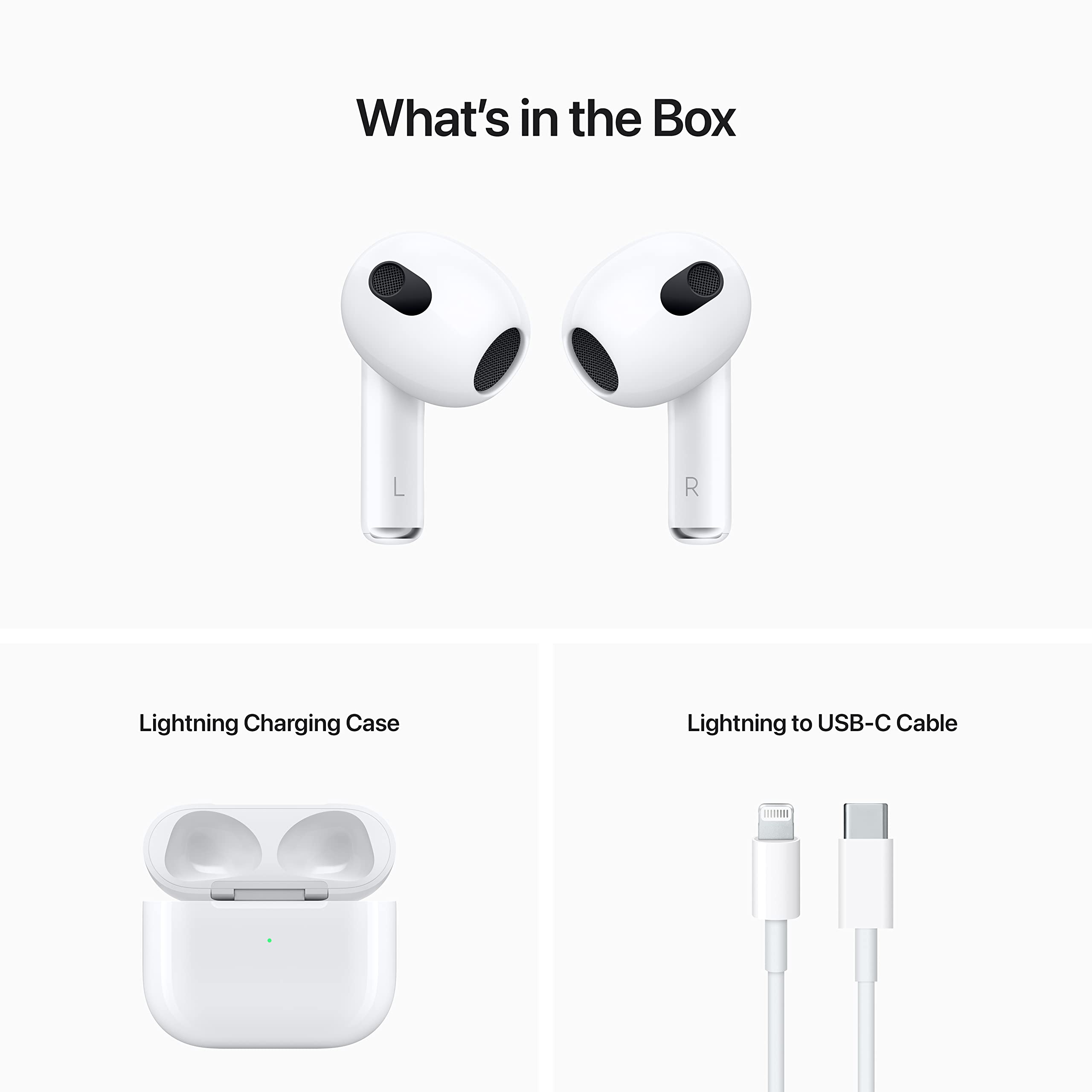 Apple AirPods 3rd Gen Wireless Earbuds with Spatial Audio - Bluetooth Headphones, Sweat & Water Resistant, 30H Battery Life, Lightning Charging Case - Perfect for Gym, Running, Travel & Work Calls