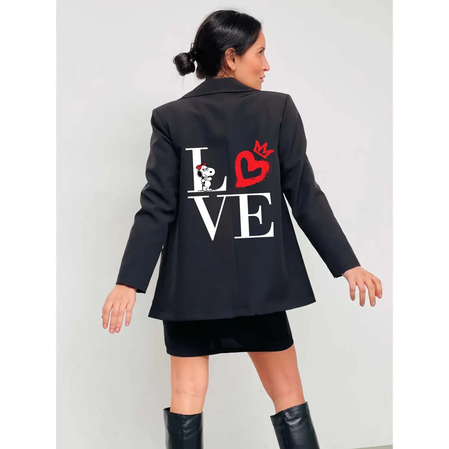 Blazer Love Doll Studs Noir - Stylish Black Blazer Studs for Women's Fashion | Perfect for Parties, Weddings & Evening Events