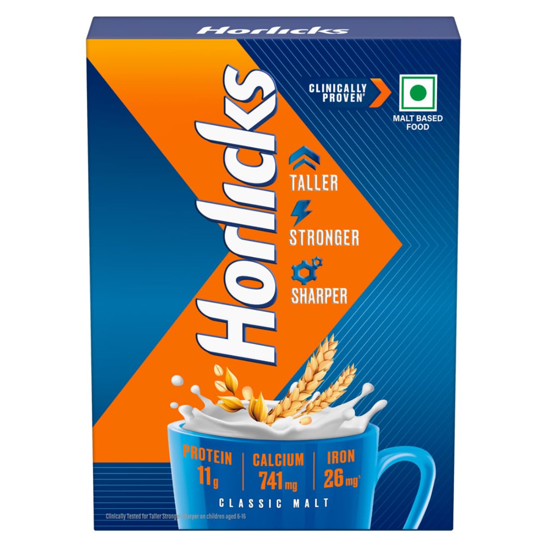 Horlicks Classic Malt Nutrition Drink Refill - 500g for Kids Growth | Clinically Proven to Support Height, Strength & Brain Development | Perfect for Breakfast, School Lunch & After-School Snacks