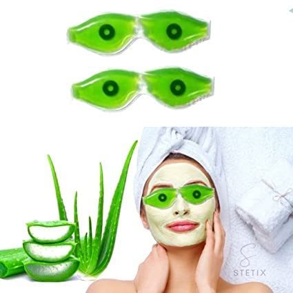 Shree Raghuvir Aloe Vera Cooling Gel Eye Mask (10-Pack) - Dark Circle Relief & Eye Care for All Seasons - Perfect for Sleep, Travel & Relaxation