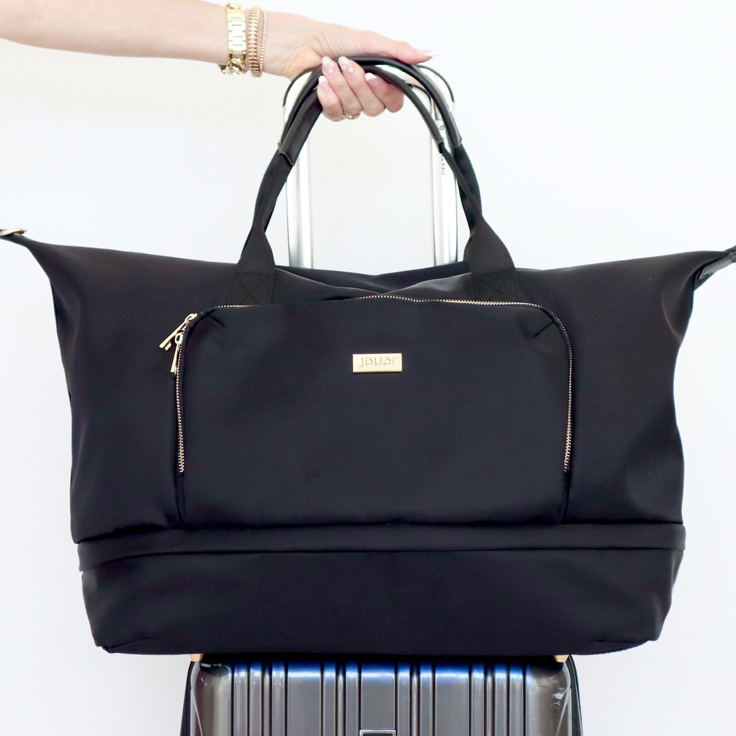 **Jouer Le Weekender Travel Bag for Women - Large Duffle Carry On Tote with Shoulder Strap (9