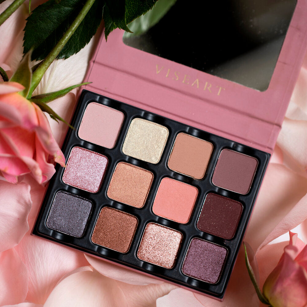 Viseart 12-Color Eyeshadow Palette - Professional Makeup Kit for Day & Night Looks | Perfect for Bridal, Party & Everyday Wear