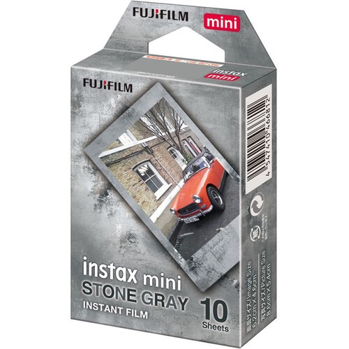 FUJIFILM INSTAX Mini Stone Gray Instant Film (10 Exposures) - Perfect for Parties, Travel & DIY Scrapbooking | Instant Photo Fun for Memories