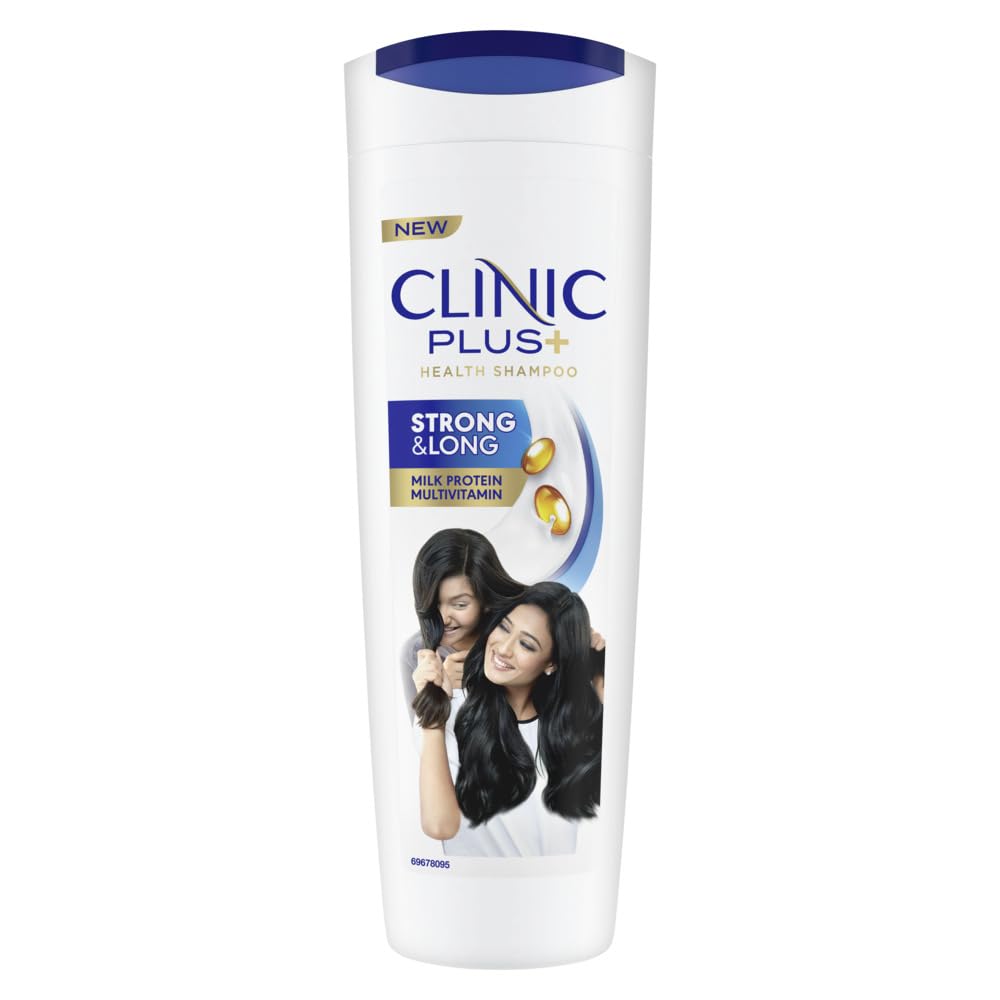 Clinic Plus Strong & Long Hair Growth Shampoo 12oz (355ml) with Milk Proteins & Multivitamins - Strengthening Shampoo for Healthy, Long Hair - Perfect for Daily Hair Care & Scalp Nourishment