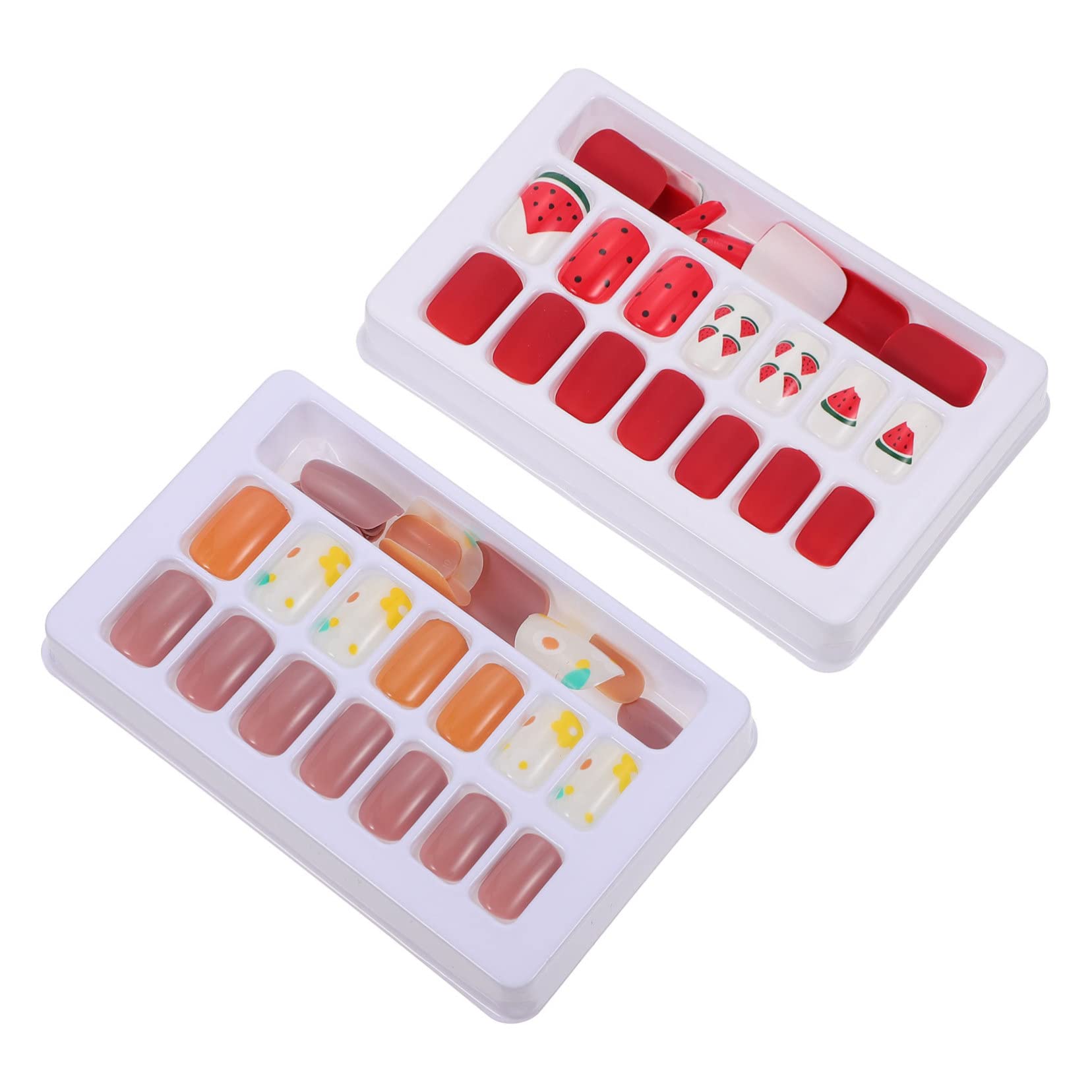 48pcs FRCOLOR Nail Stickers - Summer Wedding Nail Art Decor, DIY Artificial Nail Patches & Charms for Nail Tech Accessories - Perfect for Bridal, Party, Salon and Home Manicure