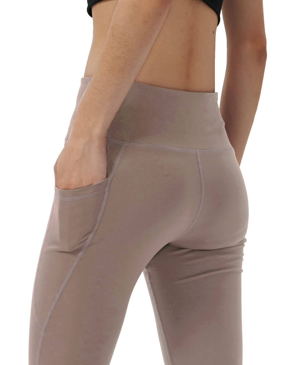 Women's Bootcut Yoga Pants with Hidden Pockets - Tummy Control High Waisted Running Leggings for Workout, Lounge & Everyday Wear