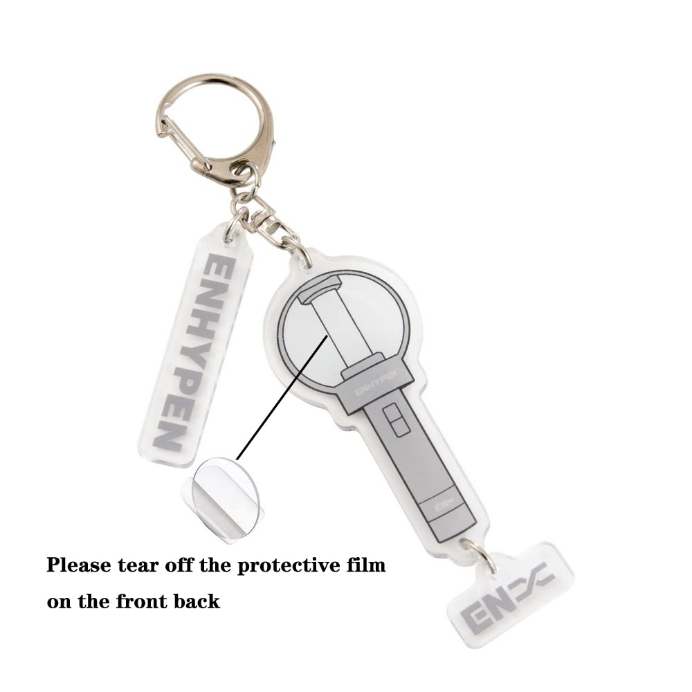 ENHYPEN Kpop Keychain - Official ENGENE Fan Merchandise | Cute Pendant Keyring for Backpacks, School Bags & Accessories | Perfect Kpop Gift for Fans | Use for Keys, Purse Charms & Fan Collection Decor