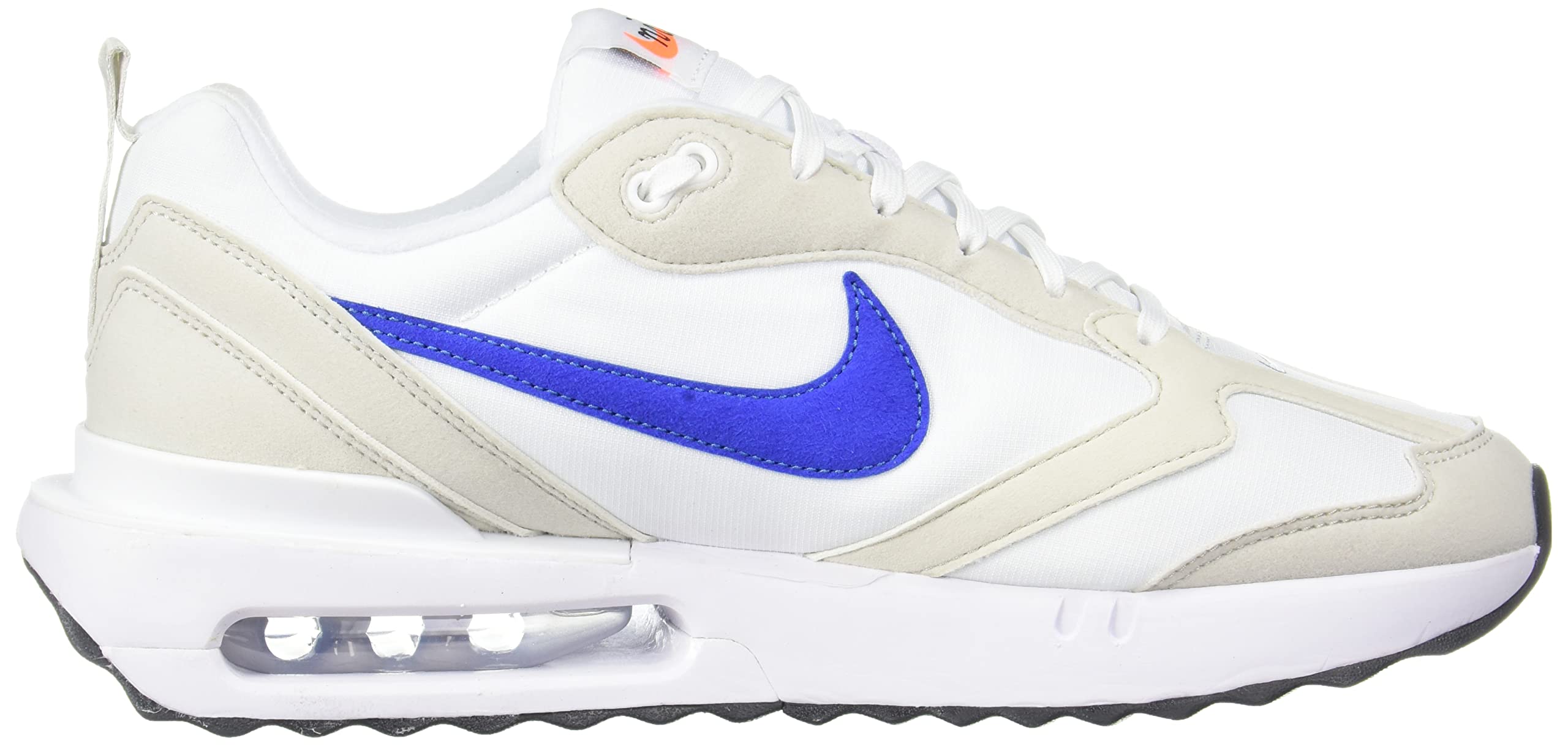 Nike Men's Air Max Dawn Running Shoes - White/Light Bone/Black/Game Royal - Size 9 | Lightweight Comfort for Jogging, Gym & Casual Wear