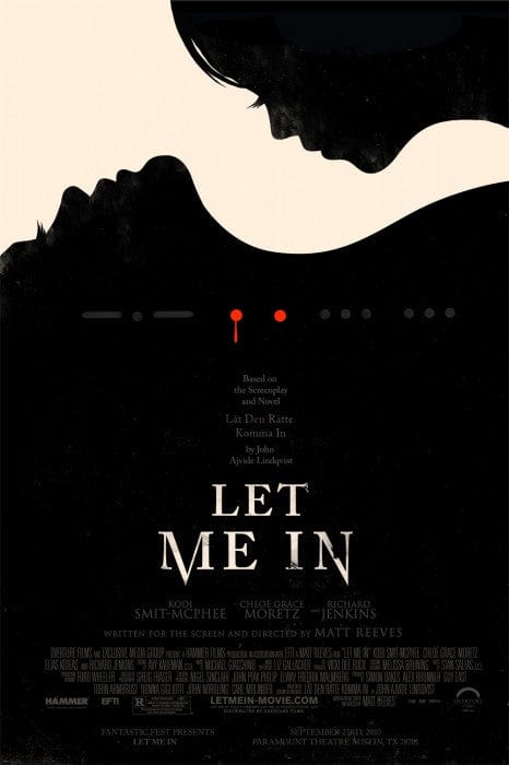 Let Me In Movie Poster by Olly Moss - Vintage Horror Art Print for Home Theater & Office Decor