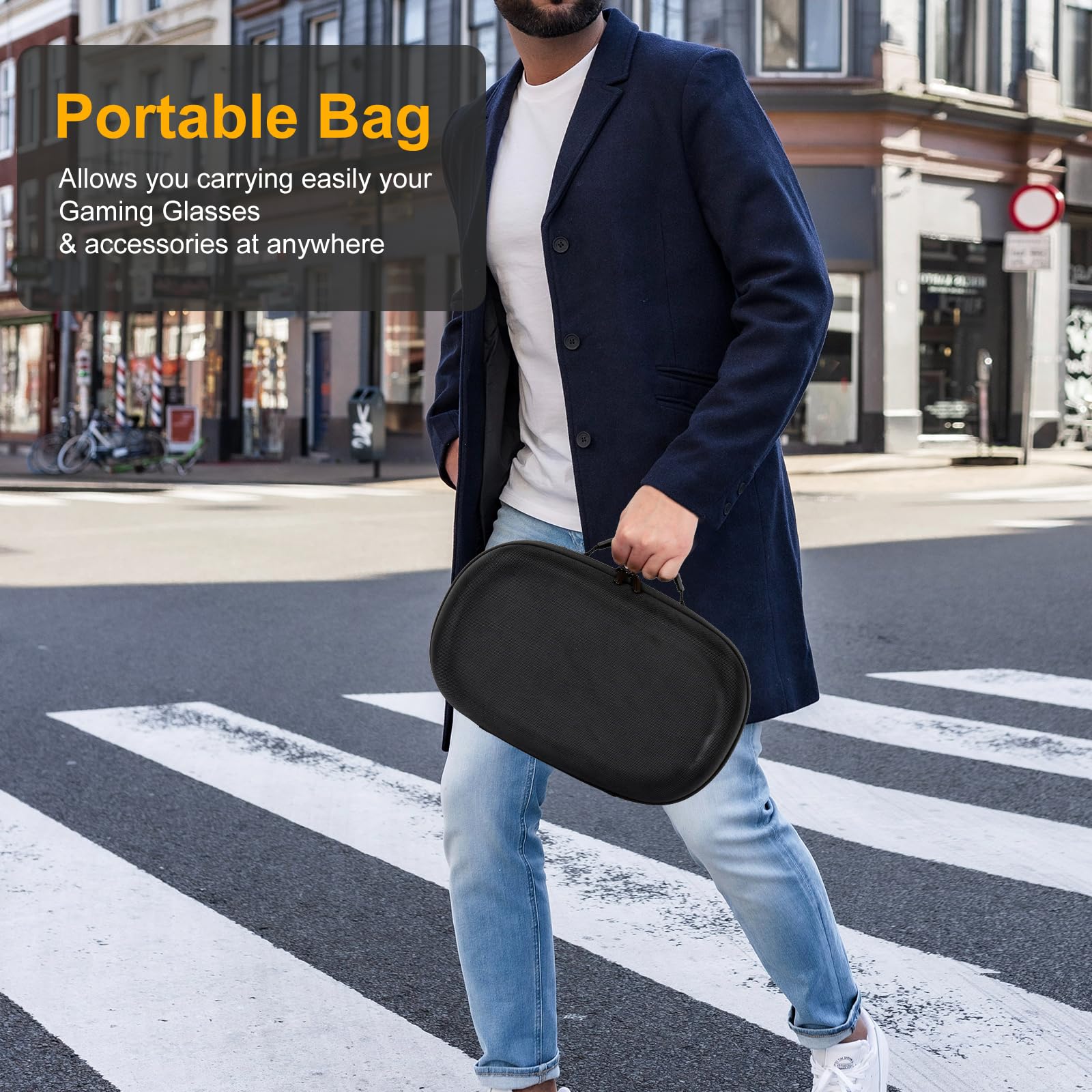 Premium Hard Travel Case for Meta Quest 3S/Quest 3 & Pico 4 Ultra VR Headset - Waterproof Shockproof Protective Storage with Custom Compartments & Mesh Pocket for Controllers & Accessories - Ideal for Gaming, Travel & VR Enthusiasts