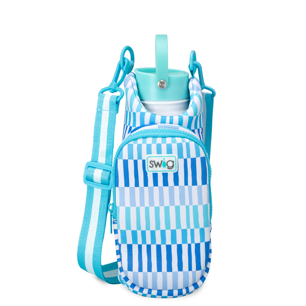 Glacier Stripe Insulated Water Bottle Sling - Leakproof & Lightweight for Hiking, Gym & Outdoor Adventures
