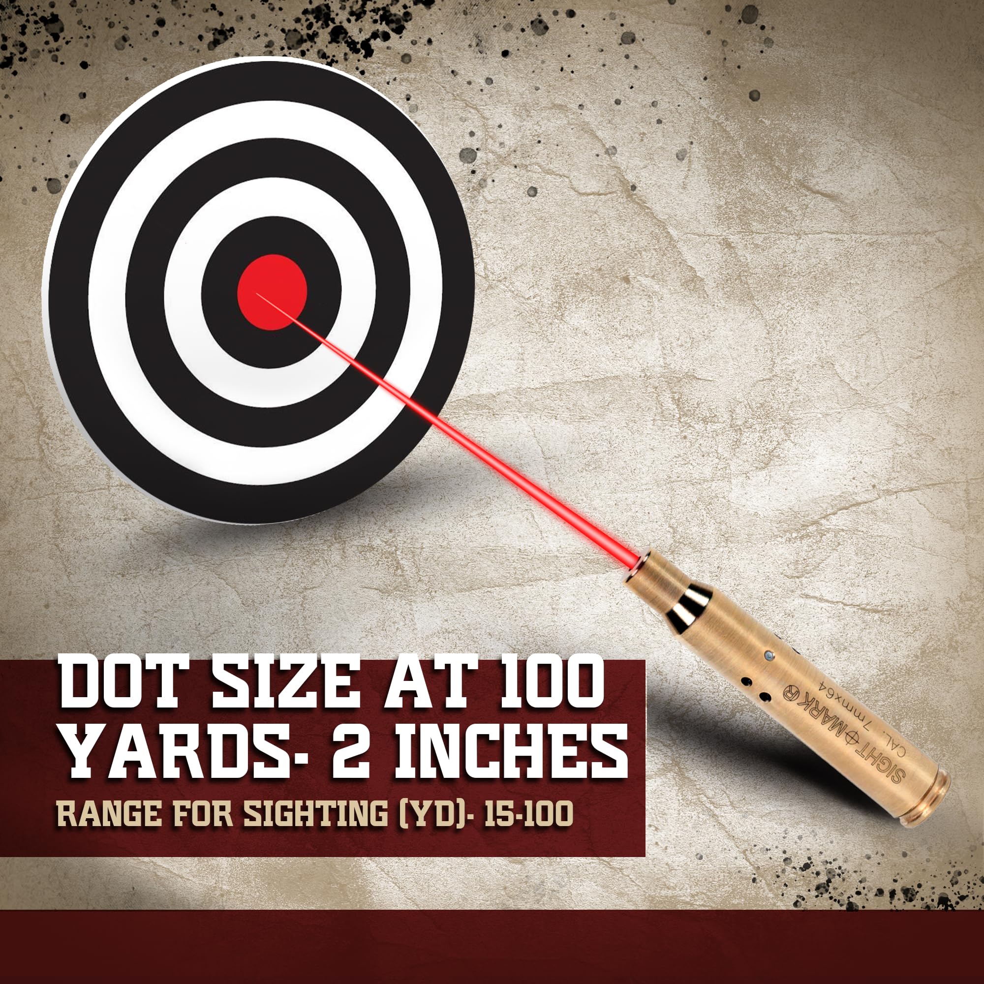 Sightmark Red Laser Rifle Boresight - Precision Gunsight for Hunting & Shooting | Easy Zeroing & Alignment for Rifles & Scopes