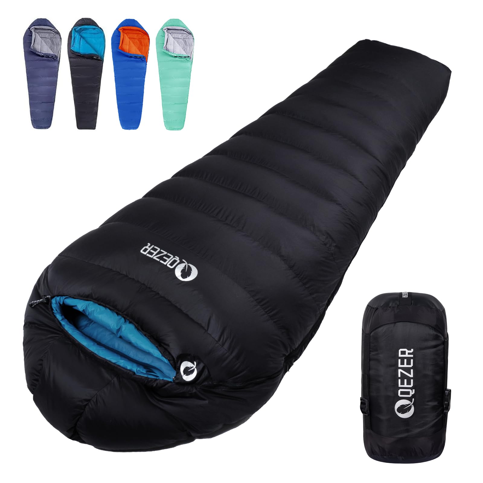 Ultra-Warm Down Sleeping Bag for Adults - Lightweight 0°F to 20°F Cold Weather Backpacking Sleeping Bag with Compression Sack - Perfect for Winter Camping, Hiking & Outdoor Adventures