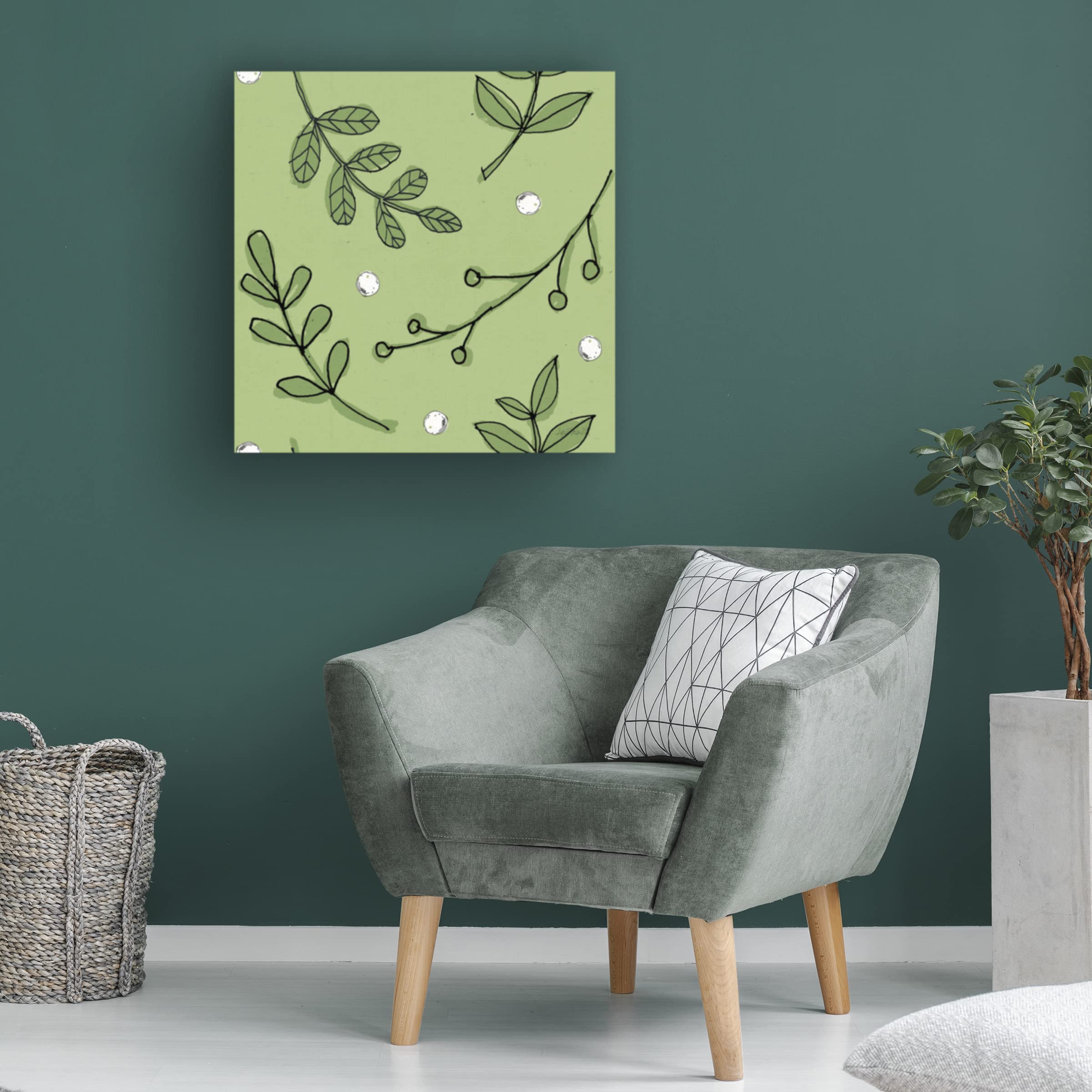 Becky Thorns 'Greenhouse V' Canvas Wall Art Print - Modern Botanical Home Decor for Living Room, Bedroom & Office