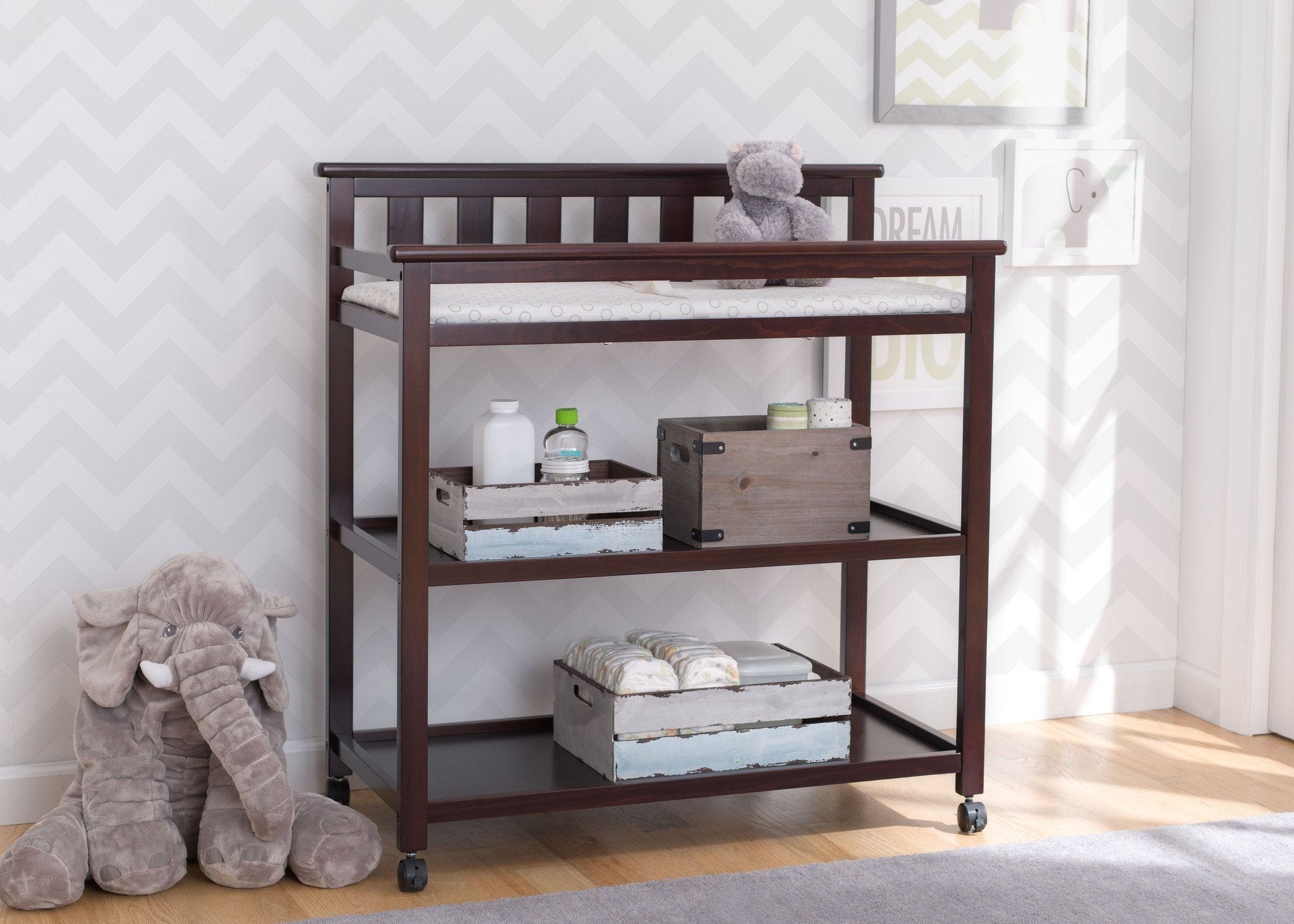 Baby Changing Table with Safety Straps - Waterproof & Portable Diaper Station for Nursery, Travel & On-the-Go Parenting