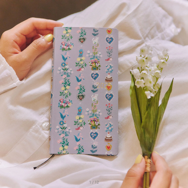 Hobonichi Techo 2025 Planner - Yumi Kitagishi Design Hardcover Weekly Notebook | English Edition | January Start, Monday Format | Perfect for Journaling, Scheduling & Productivity