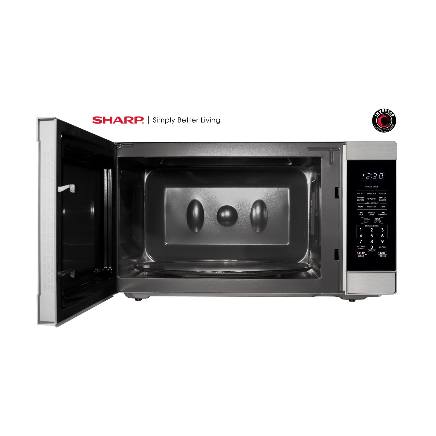 SHARP SMC2266KS 2.2 CuFt Stainless Steel Countertop Microwave Oven with 16.5