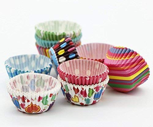 Adaamya® 300-Pack Multicolor Mini Cupcake Liners - 6cm Top Diameter for Baking, Chocolates, Truffles & Indian Sweets - Perfect for Home Kitchen, Party Decorations & Gift Packaging (Baking Supplies, Dessert Cups)