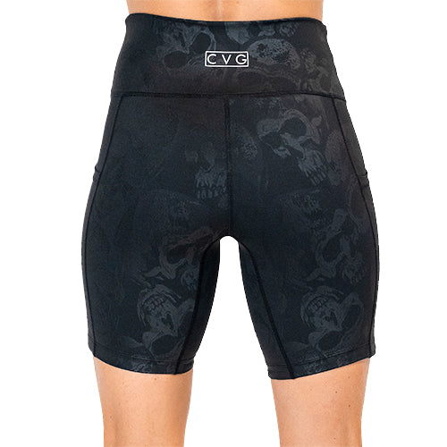Shadow Skulls Print Shorts - Trendy Casual Men's & Women's Summer Shorts for Beach, Gym, and Streetwear Fashion