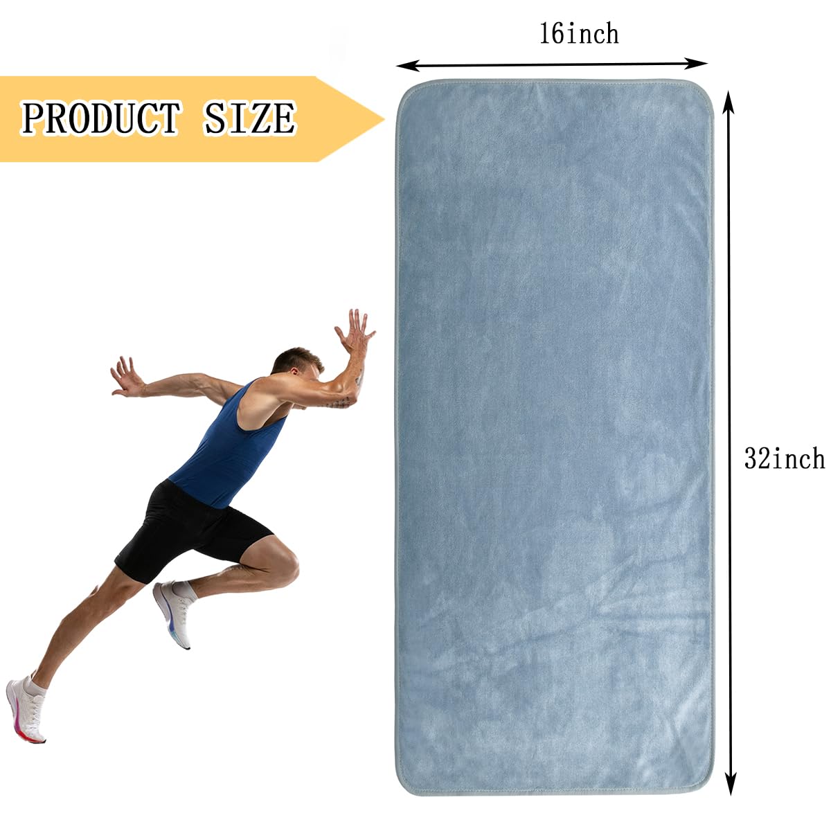 Premium Microfiber Gym Towels - Ultra Soft & Highly Absorbent Workout Towels for Fitness, Yoga, Running & Sports | Ideal for Gym, Home Exercise & Post-Workout Cooling