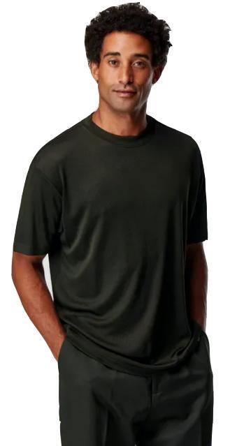 Men's Slim Fit Ribbed Short Sleeve Crew Neck T-Shirt - Casual Office Wear & Summer Essential