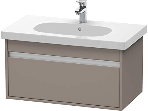 Duravit Ketho Modern Wall-Mounted Bathroom Vanity Unit in Basalt Finish - Perfect for Small Bathrooms & Contemporary Home Decor