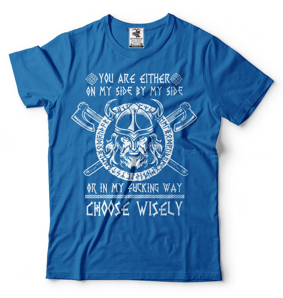 Viking T-Shirt for Men - Choose Wisely Norse Mythology Design with Odin & Valhalla - Perfect for Viking Lovers, Cosplay, and Norse History Enthusiasts