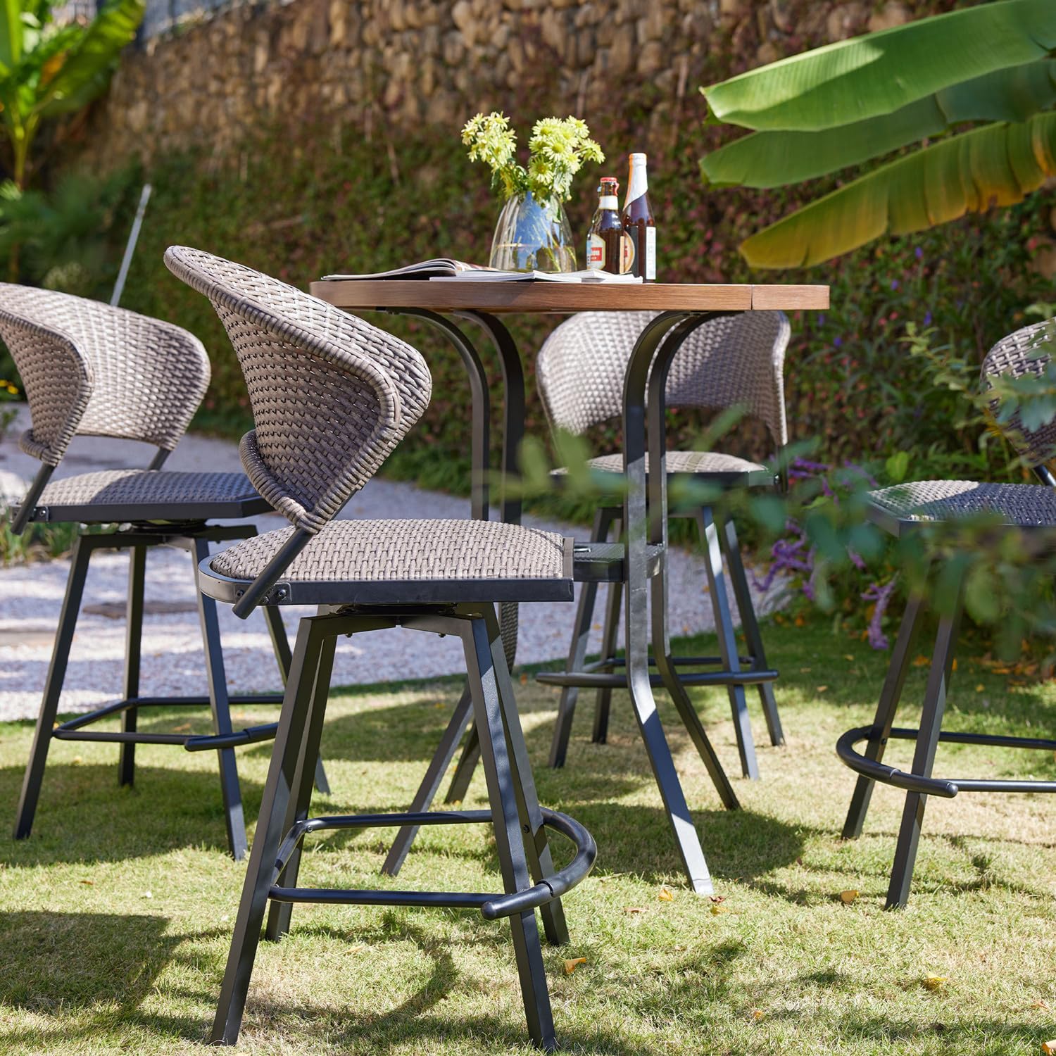 VICLLAX 3-Piece Outdoor Bar Set - 28