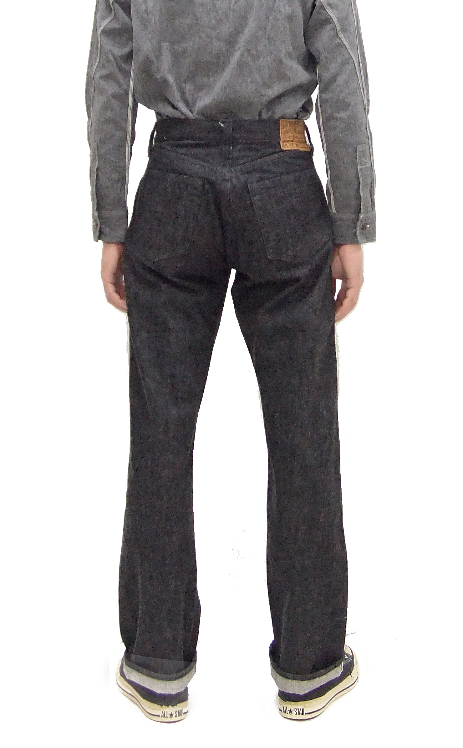 Buzz Rickson BR43042 Men's Black Denim Jeans - William Gibson Collection WWII Style Classic Straight Fit 13.6oz Pants (One Wash) - Perfect for Vintage Fashion, Casual Wear & Historical Reenactments