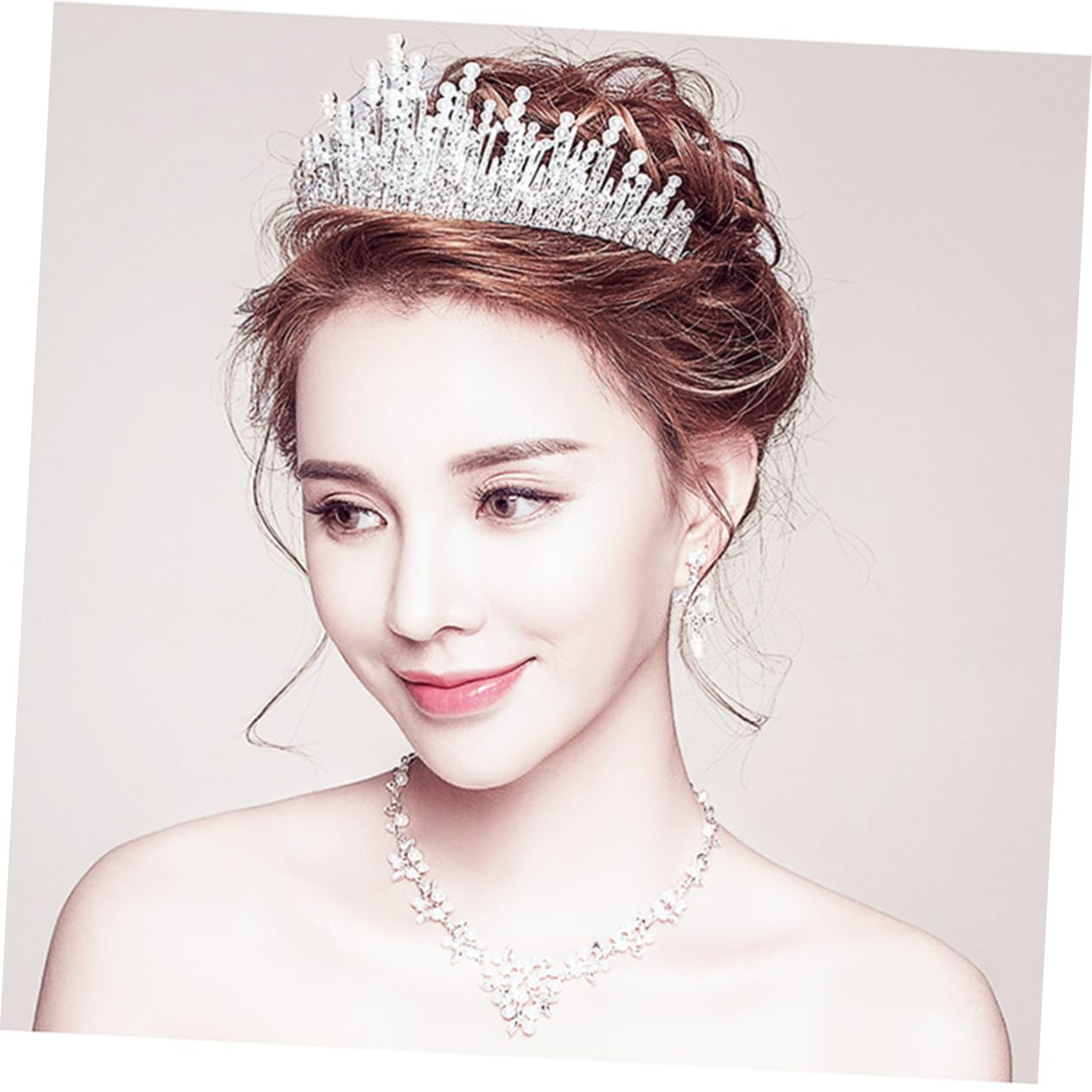 POPETPOP 2-Piece Bridal Tiara Set - Elegant Wedding Hair Crown for Women, Bride Alloy Hair Accessories | Perfect for Weddings, Prom, Pageants & Special Occasions