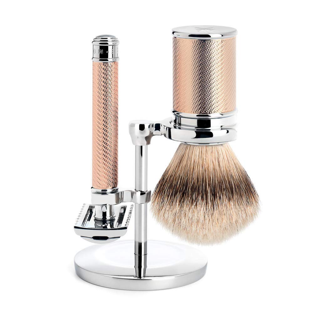 Premium MÜHLE Silvertip Badger Hair Safety Razor Set with Open Comb - Professional Barbershop Quality for Smooth Daily Shaving - Ideal for Home Grooming, Travel & Gift Giving