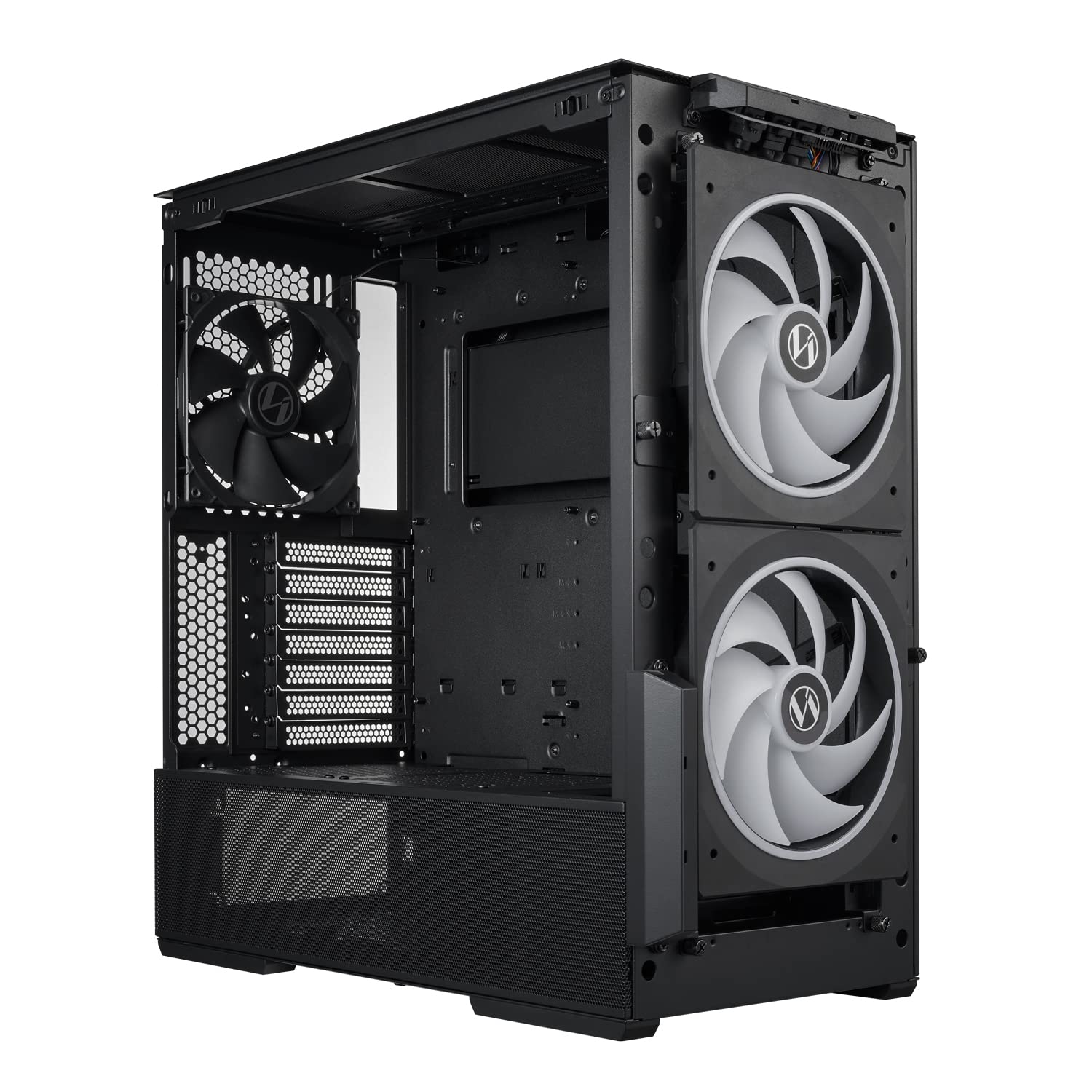 LIAN LI LANCOOL 216 E-ATX PC Case - High Airflow RGB Gaming Computer Case with Mesh Panels, 2x160mm & 1x140mm PWM Fans, Rear PCIe Fan Bracket - Perfect for Gaming Rigs, Streaming Setups & High-Performance Workstations (Black)