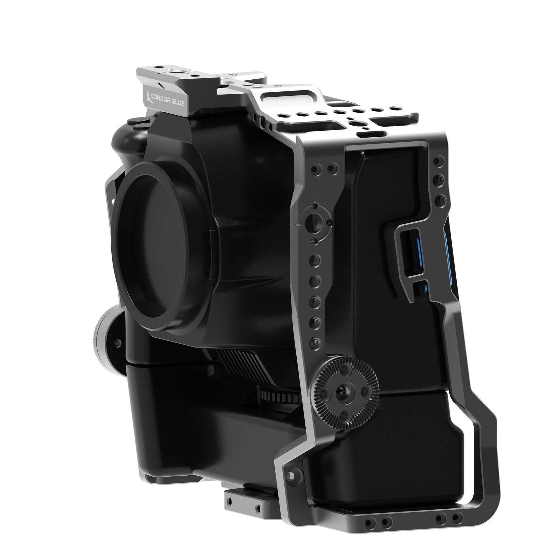 Kondor Blue BMPCC 6K Pro Battery Grip Cage (Space Gray) - Durable Camera Cage for Blackmagic Pocket Cinema Camera 6K Pro - Perfect for Filmmaking, Vlogging & Professional Videography