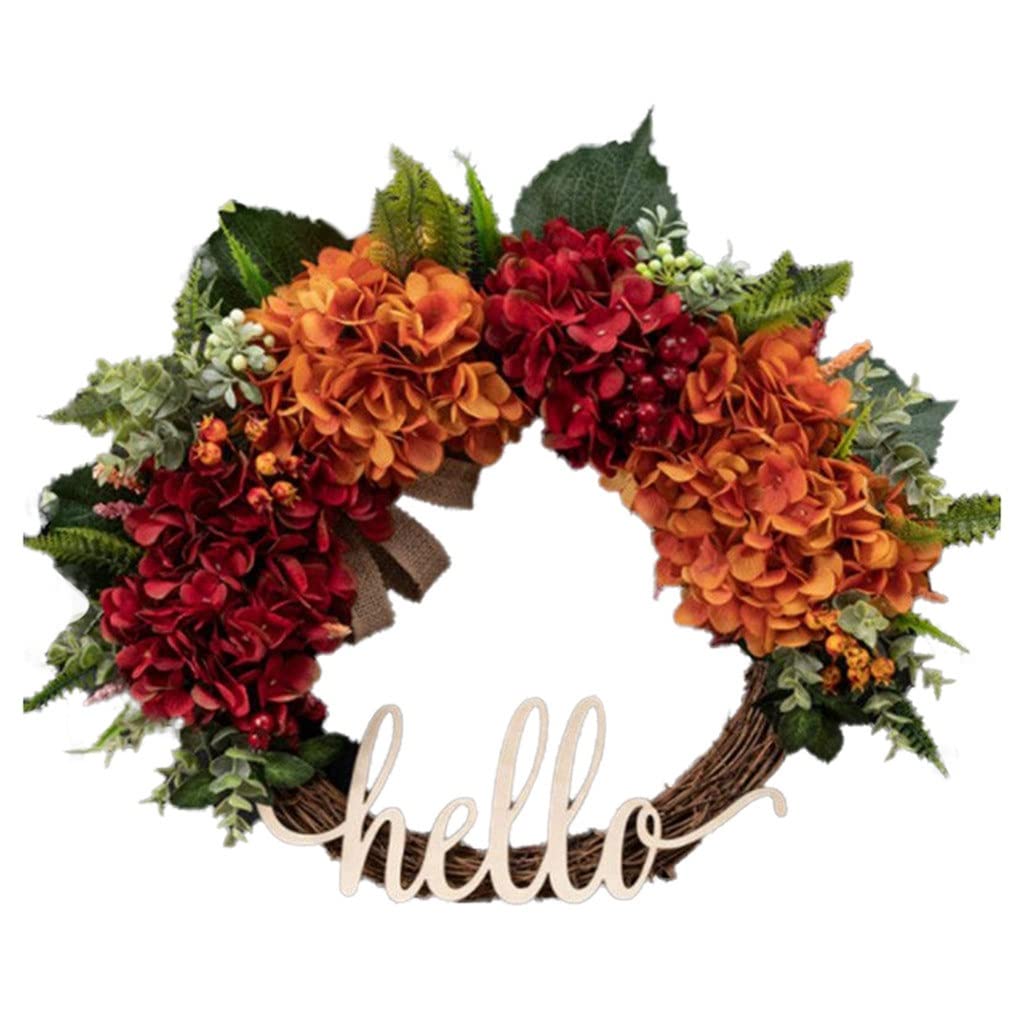 BAPYZ Artificial Spring Floral Wreath - 45cm Farmhouse Style Colorful Door Hanging Decor for Front Door, Parties & Seasonal Home Decoration | Perfect for Easter, Mother's Day & Spring Celebrations