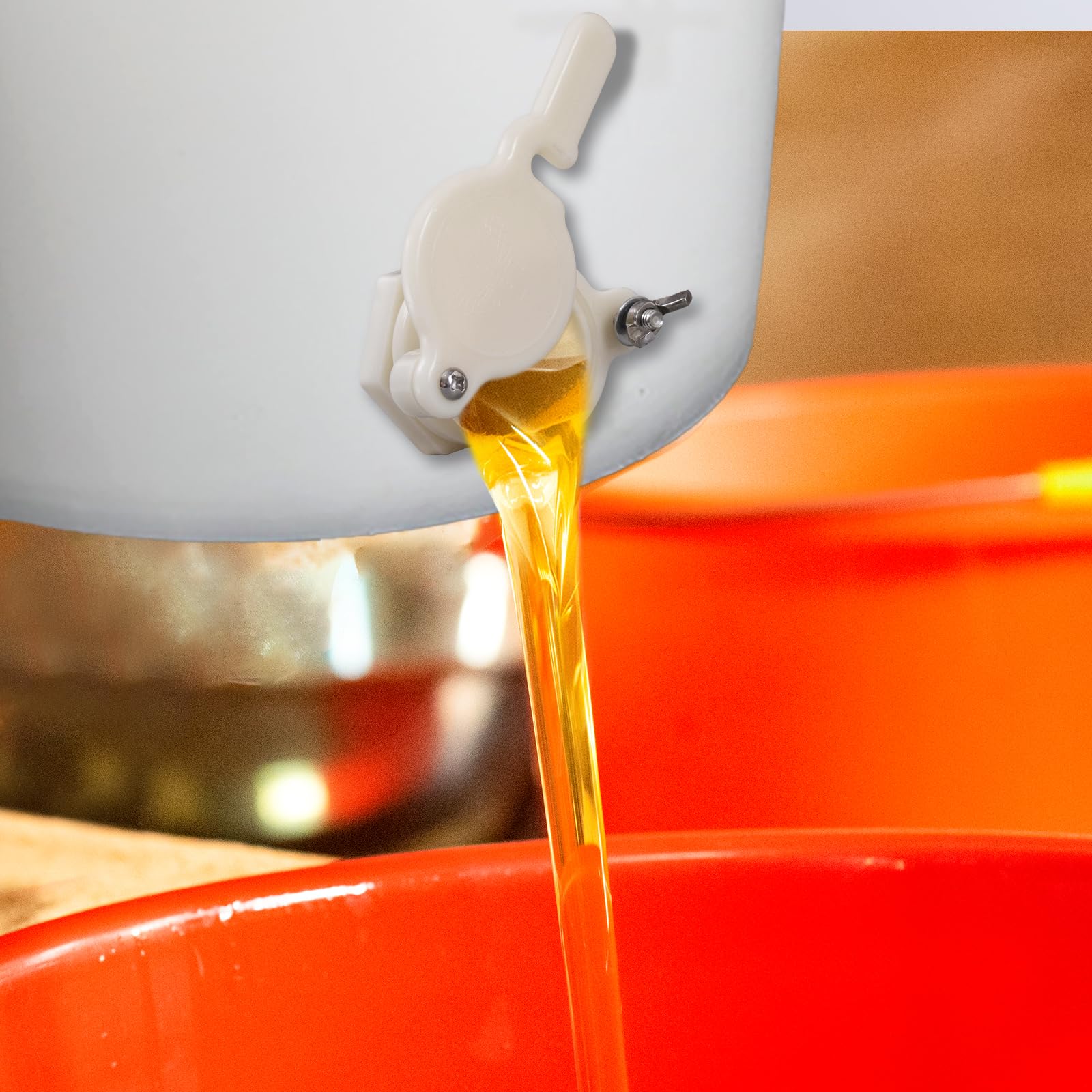 ZffXH 3/5/10 Pcs Beekeeping Honey Bucket Valve - Food Grade Plastic Honey Spout Gate & Bee Gate Valve for 5 Gallon Bucket - Perfect for Home Brewing, Mead Making & Honey Extraction