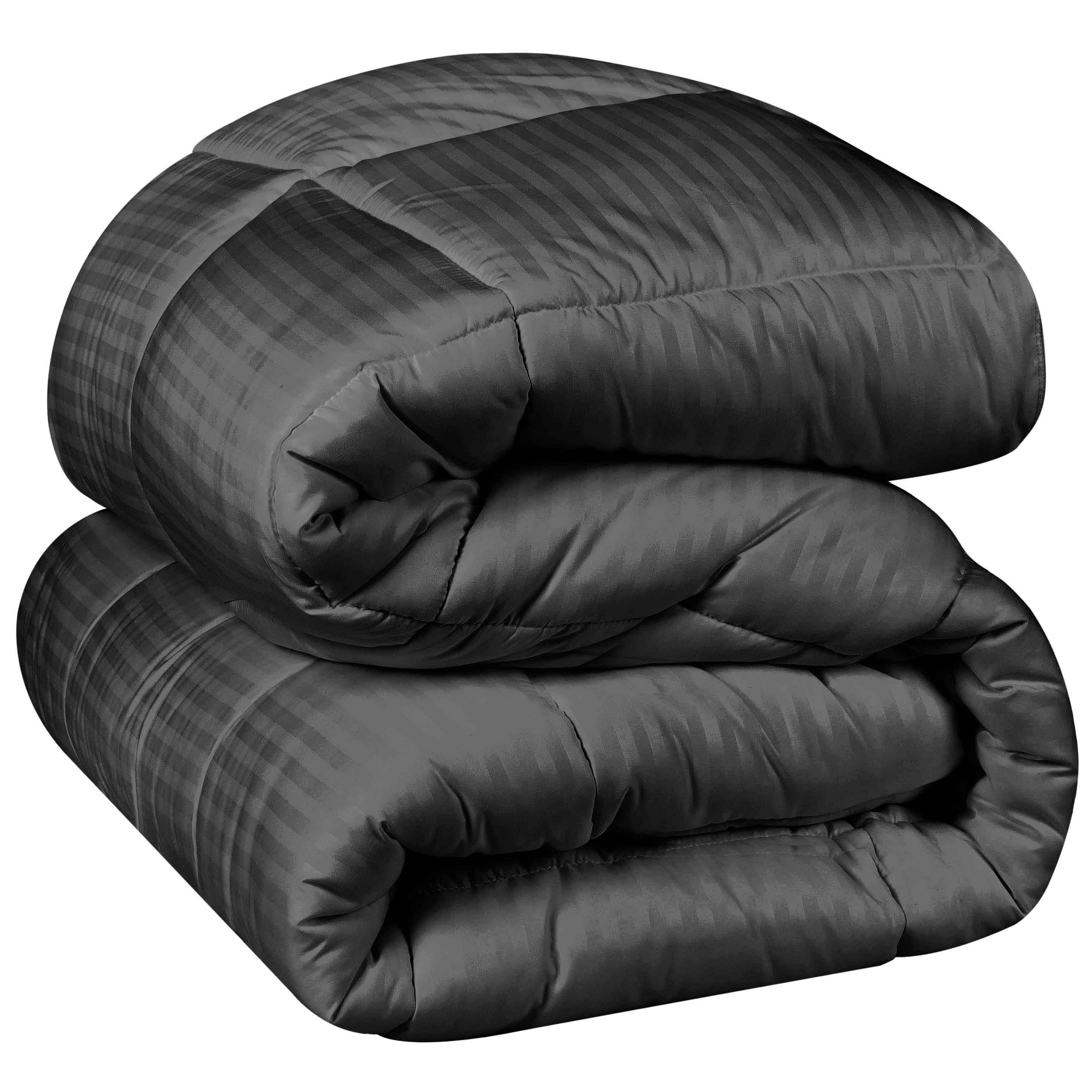 Reversible Striped Down Alternative Comforter - Soft & Lightweight All-Season Bedding for Cozy Sleep - Perfect for Bedrooms, Guest Rooms & Dorm Rooms