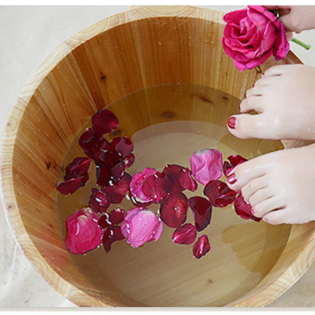 Wooden Foot Soaking Tub for Home Spa - Foot Massage Sauna Bucket with Aromatherapy | Relaxing Bath for Feet, Sauna Accessories & Wellness Set