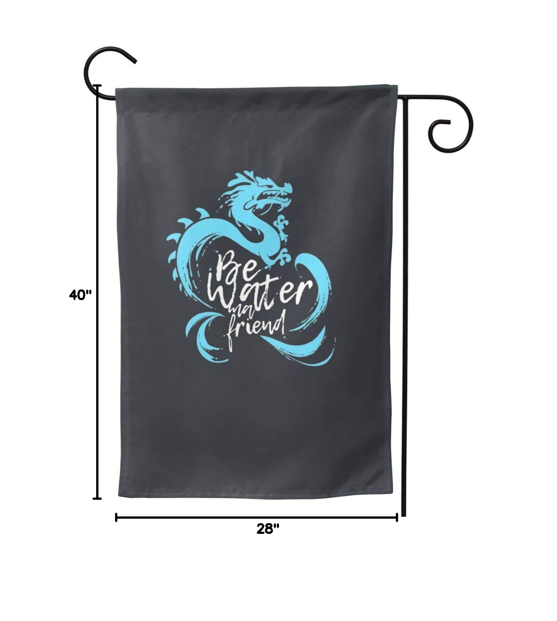 Bruce Lee 'Be Water My Friend' Double Sided Garden Flag - Vertical Outdoor Yard Decor for House, Patio & Lawn - Perfect for Martial Arts Fans & Asian Inspired Gardens